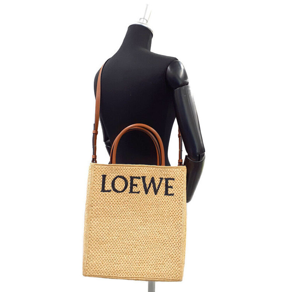 Loewe Standard Straw Brown Tote Tan Bag - Picture 9 of 9